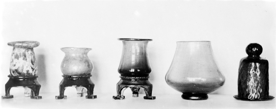 A photo of different types of cups used for fire cupping.